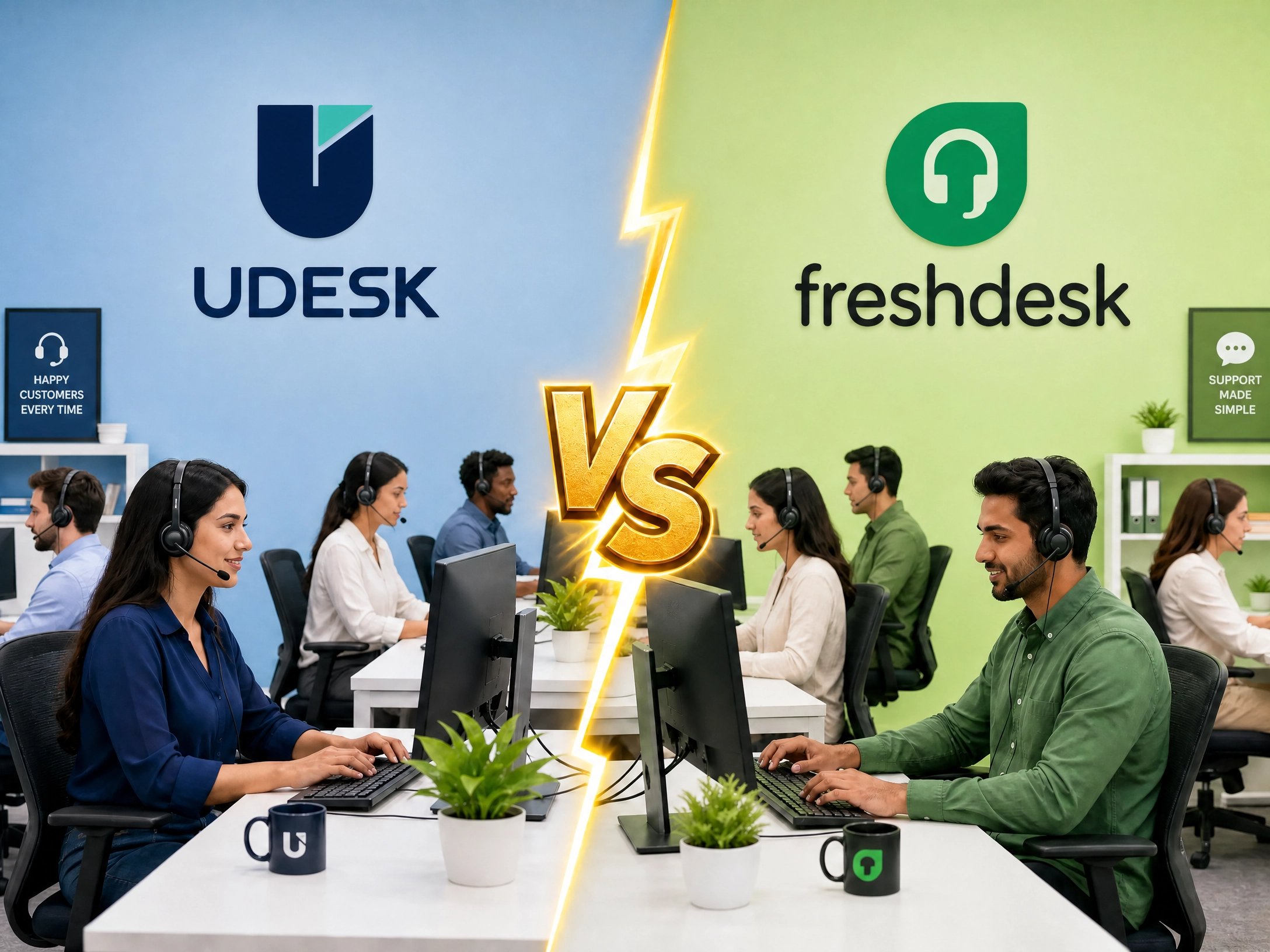 Udesk vs Freshdeskインテリジェントカスタマーサービスシステム比較